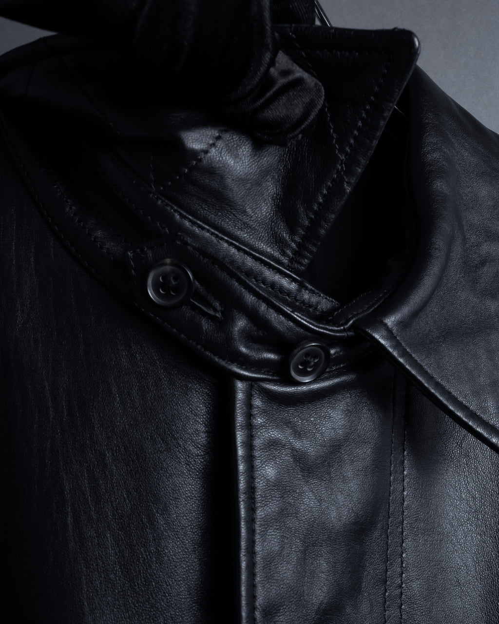 "DURBAN" Double zipper sheepskin leather coat