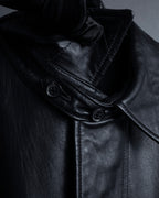 "DURBAN" Double zipper sheepskin leather coat