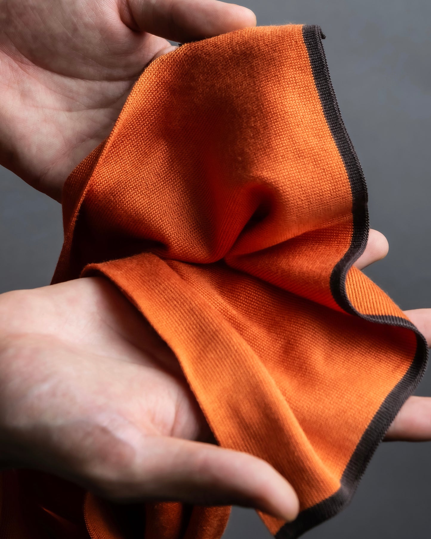 "HERMES" Hermes orange color silk stole