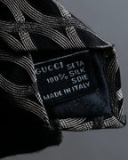 "GUCCI" Cord embroidery glossy necktie