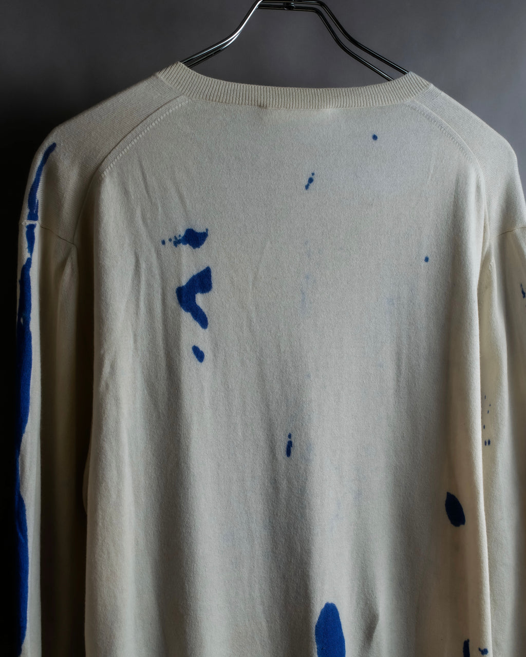"Alexander McQueen" Painted oversized V-neck knit