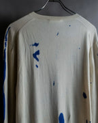 "Alexander McQueen" Painted oversized V-neck knit
