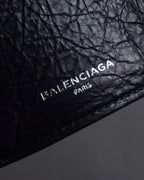 "BALENCIAGA" Motorcycle detail compact leather wallet