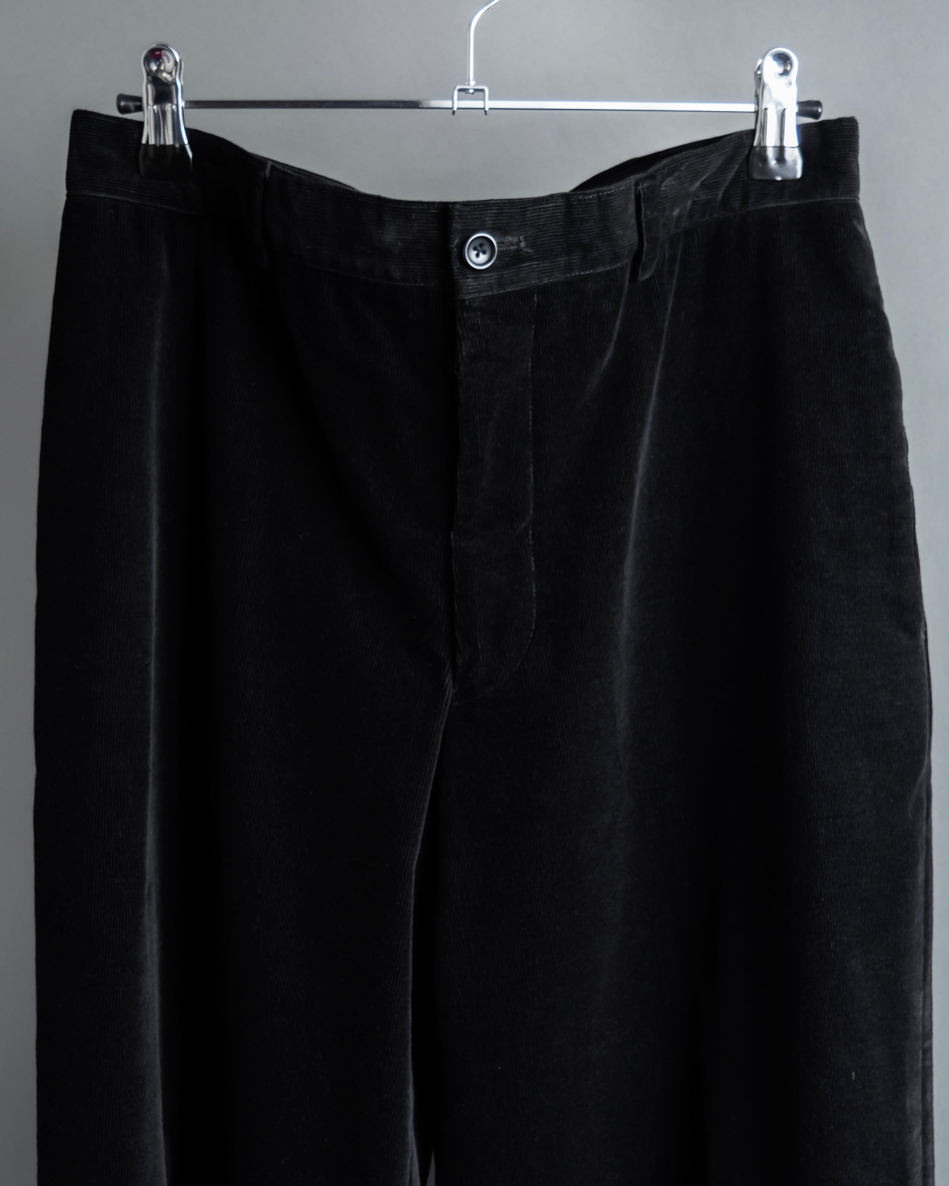 "ARMANI COLLEZIONI" Black corduroy relaxed set up