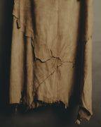 “DOLCE&GABBANA” 1999-2003 Distressed suede patchwork maxi skirt