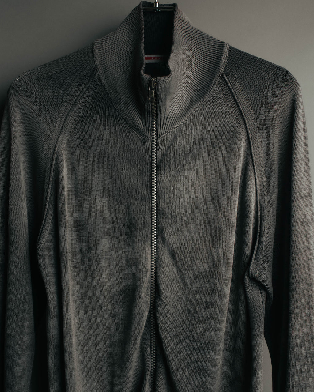 "PRADA" 90's-00's Minimal cotton zip cardigan