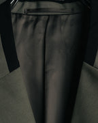 "PRADA" 2012AW Wool-mohair tailored jacket with contrast collar detail