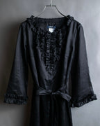 "S Max Mara" Tiered frill design belted dress