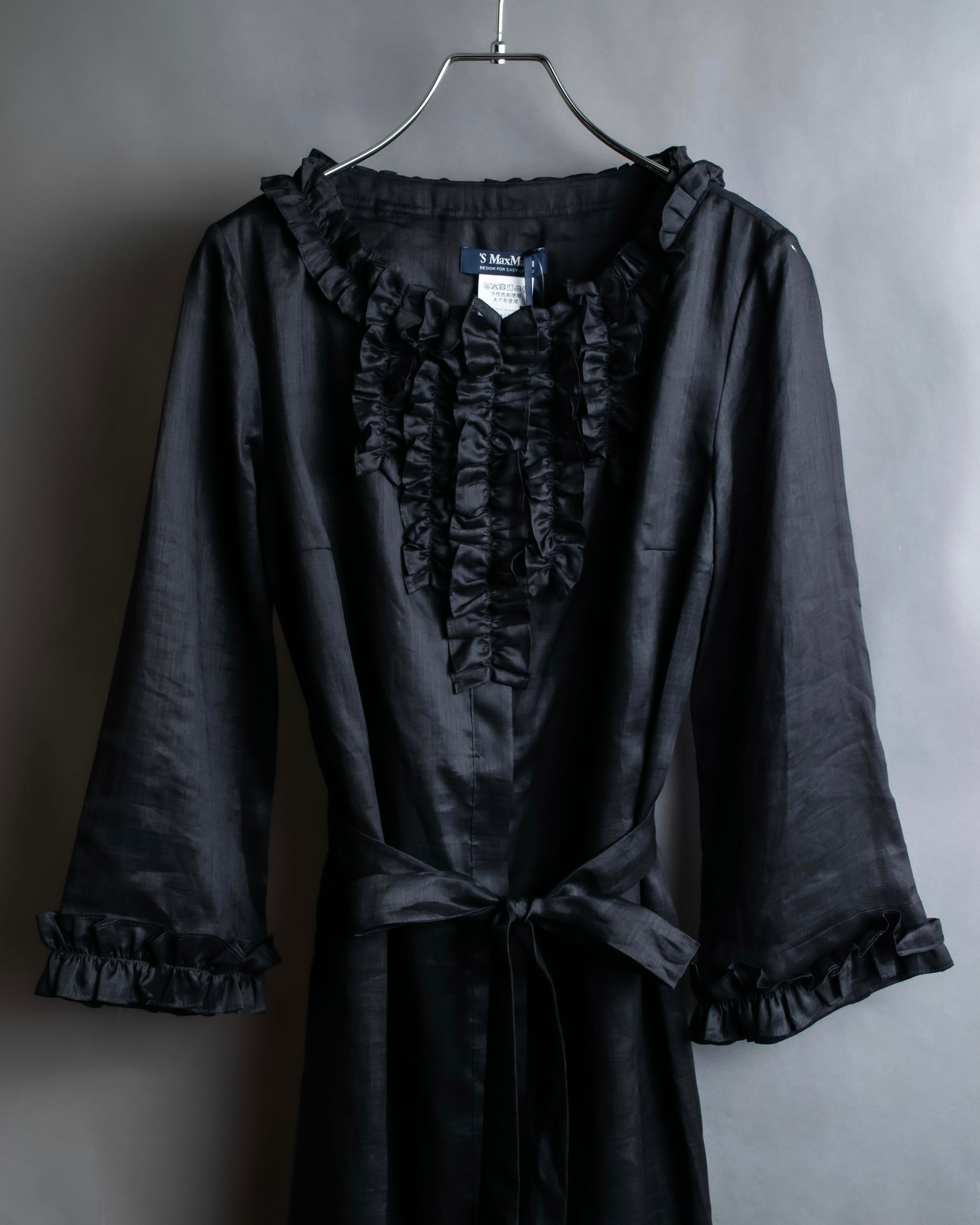 "S Max Mara" Tiered frill design belted dress