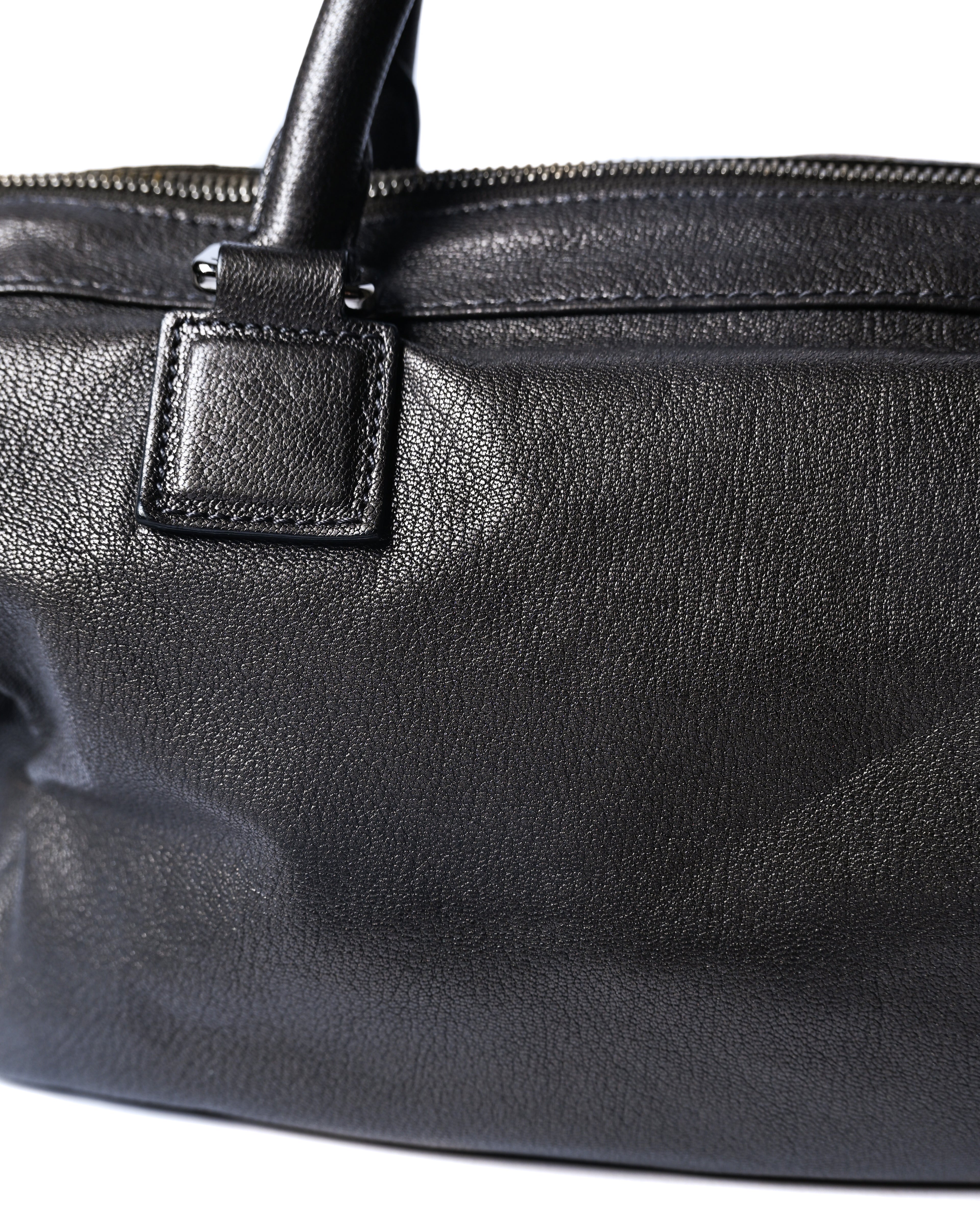 LOEWE/ Anagram 2 Way Mini Boston Hand Bag Metallic Black