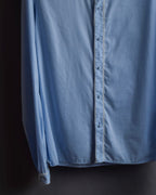 "GUCCI" Lace border design saxe blue shirt