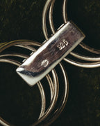 “Christian Dior” 00’s-10’s Silver 925 multi band logo ring