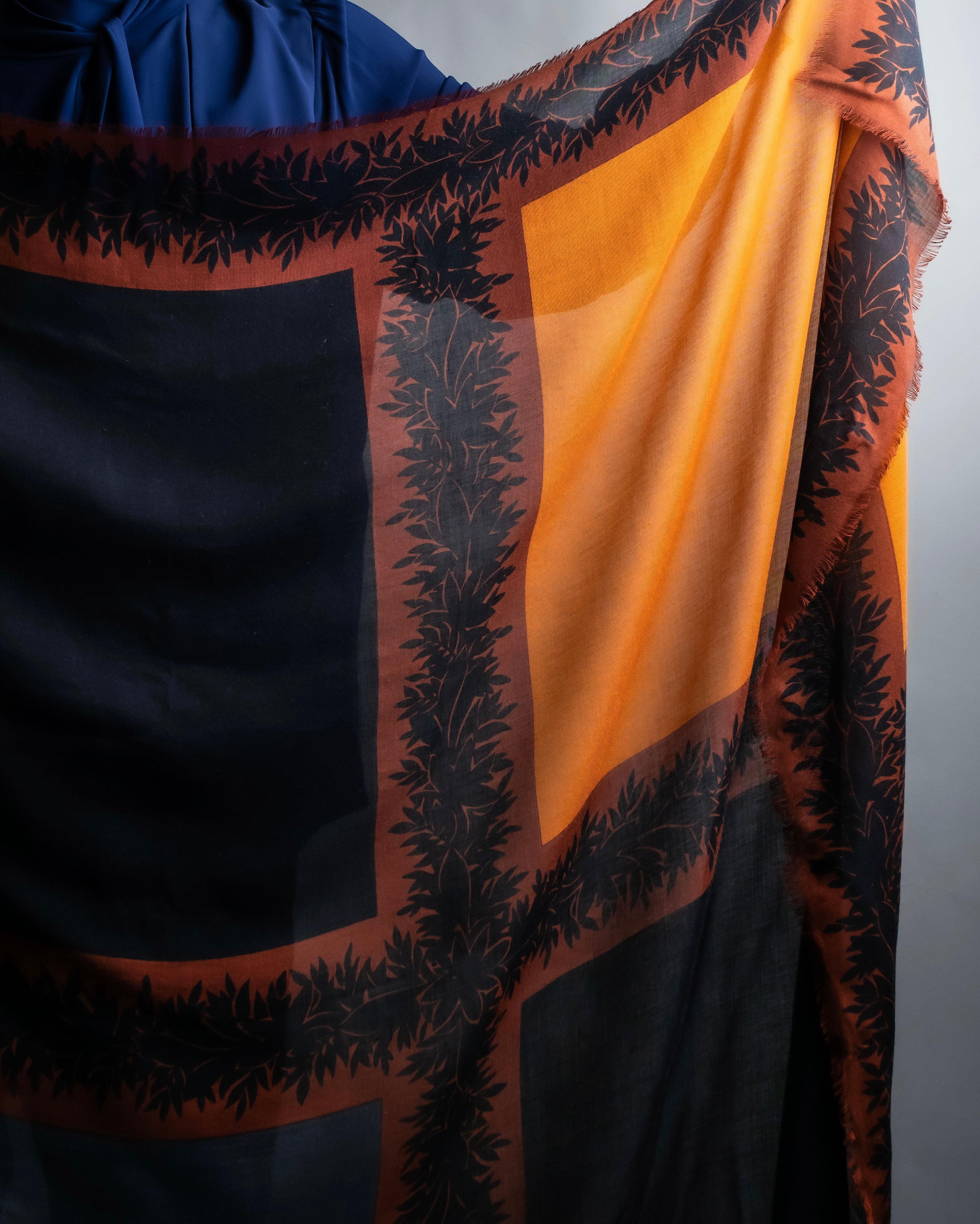 "Christian Dior" Botanical print large stole