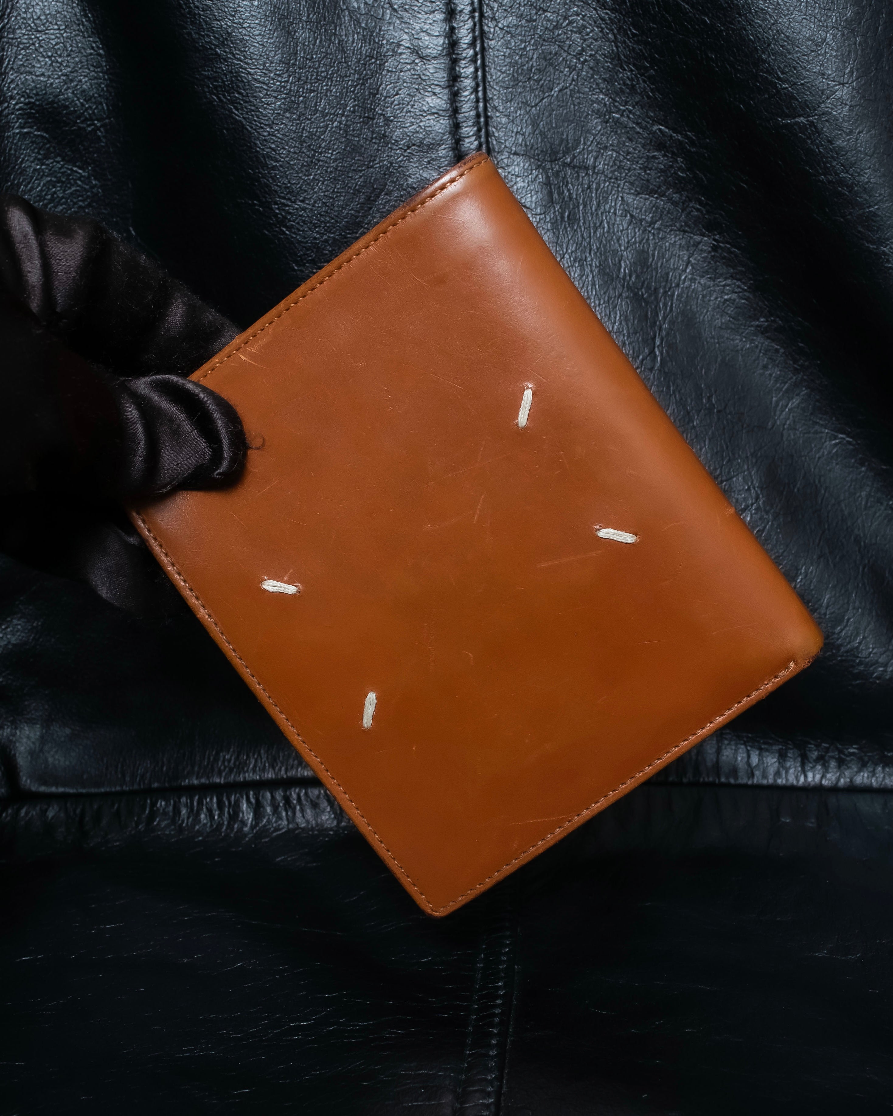 "Maison Margiela" Brown Leather Compact Wallet