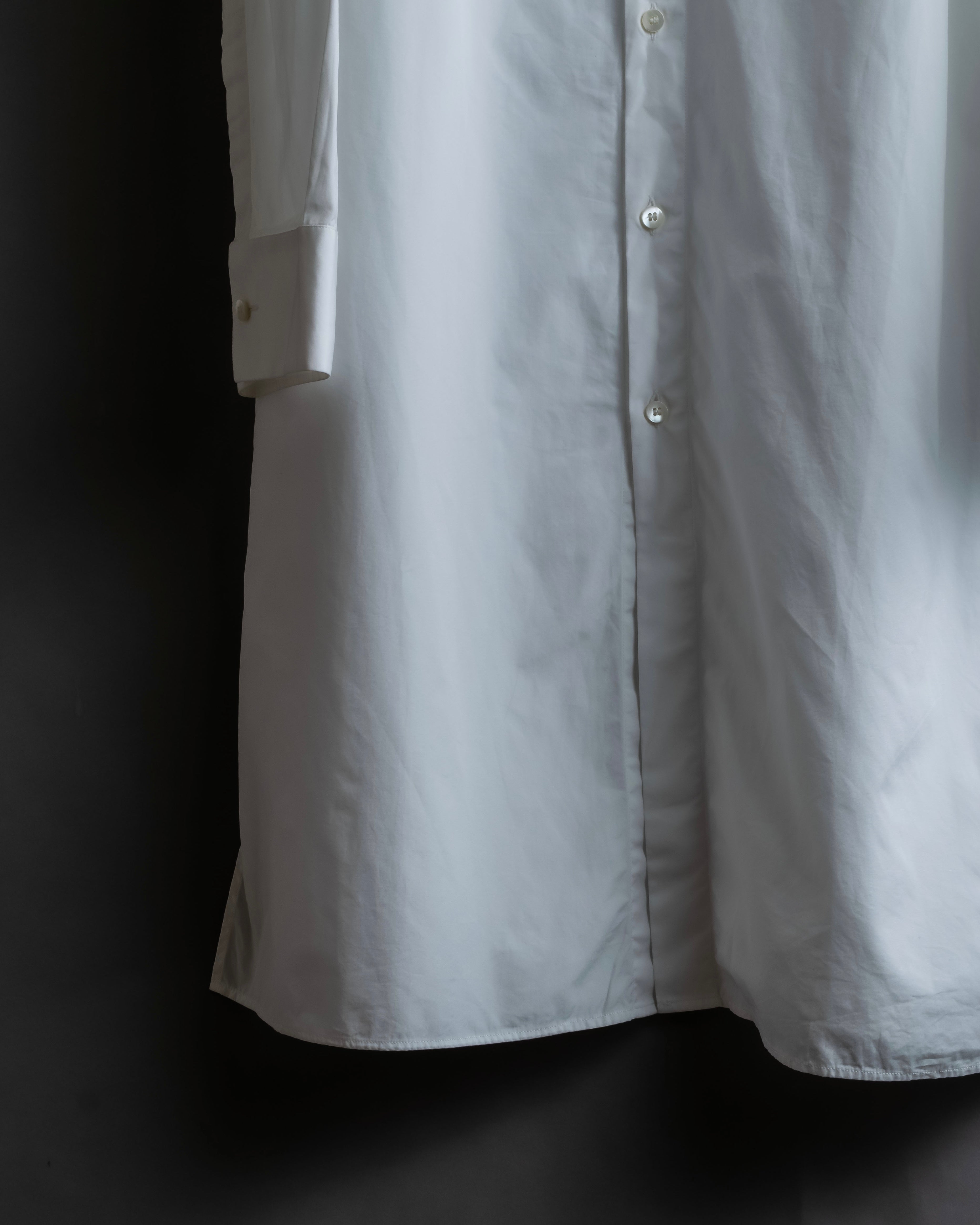 "MAISON MARGIELA" 18AW No-collar design Super long shirt