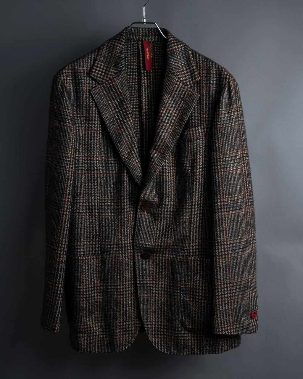 "Ernesto" Glen plaid flannel tailored jacket