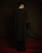 –SPECIAL– “Christian Dior” 80’s-90’s Angora blend sailor collar A-line coat