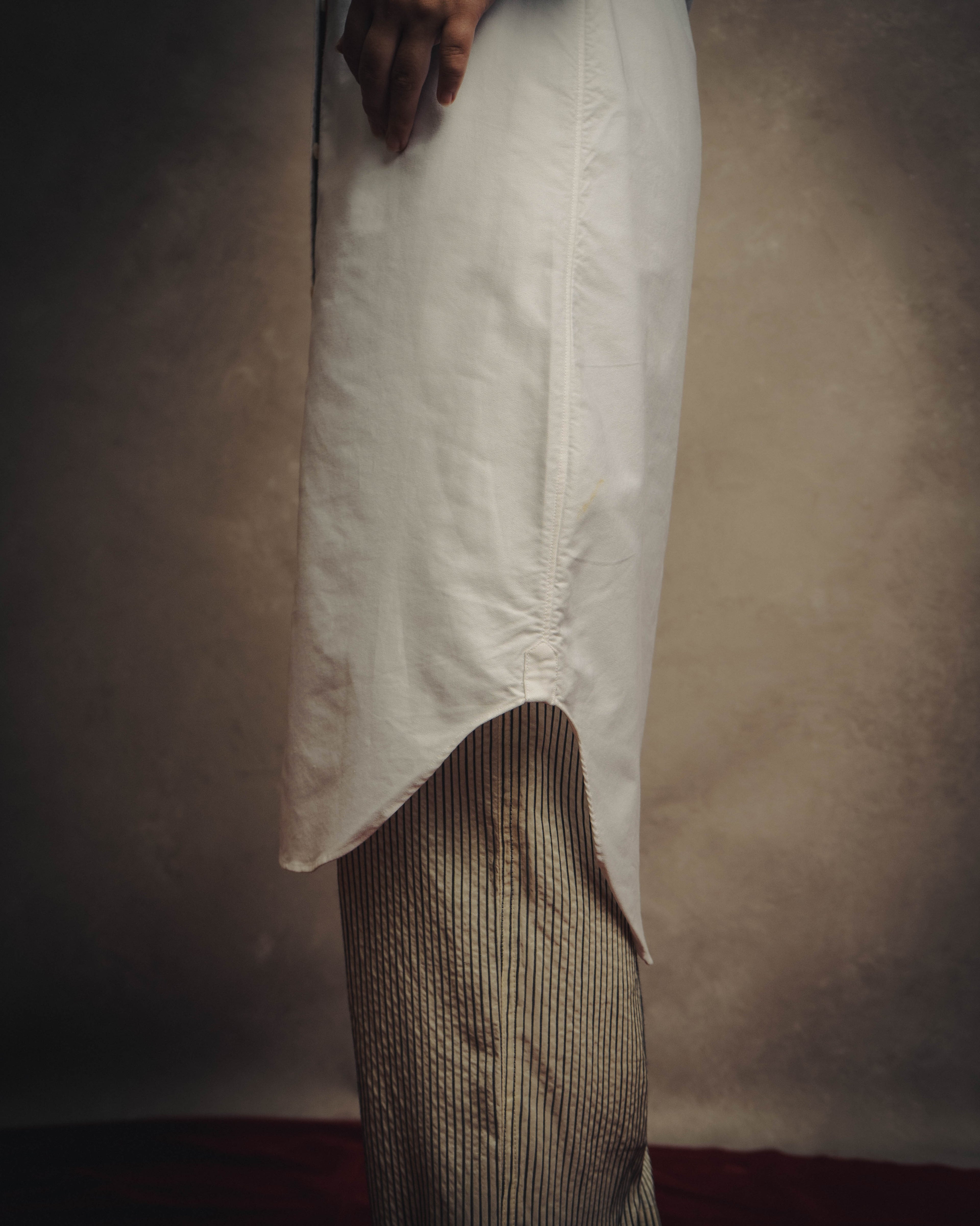 -SPECIAL- “THOM BROWNE” 2010’s tricolor grosgrain oxford shirt dress