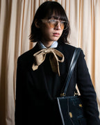 "HERMES" Horsebit motif silk necktie