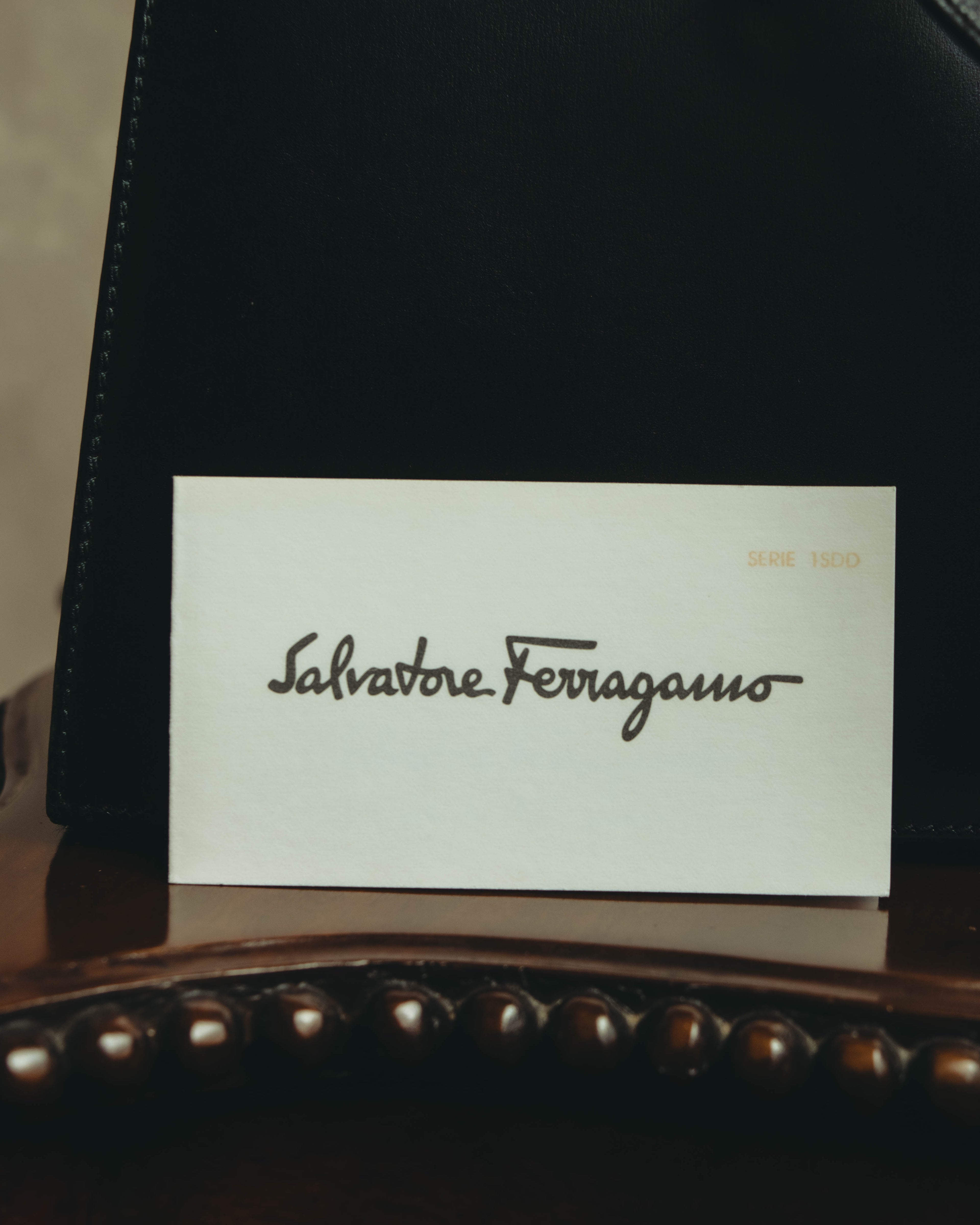 "Salvatore Ferragamo" 80's-90's Structured leather top handle bag