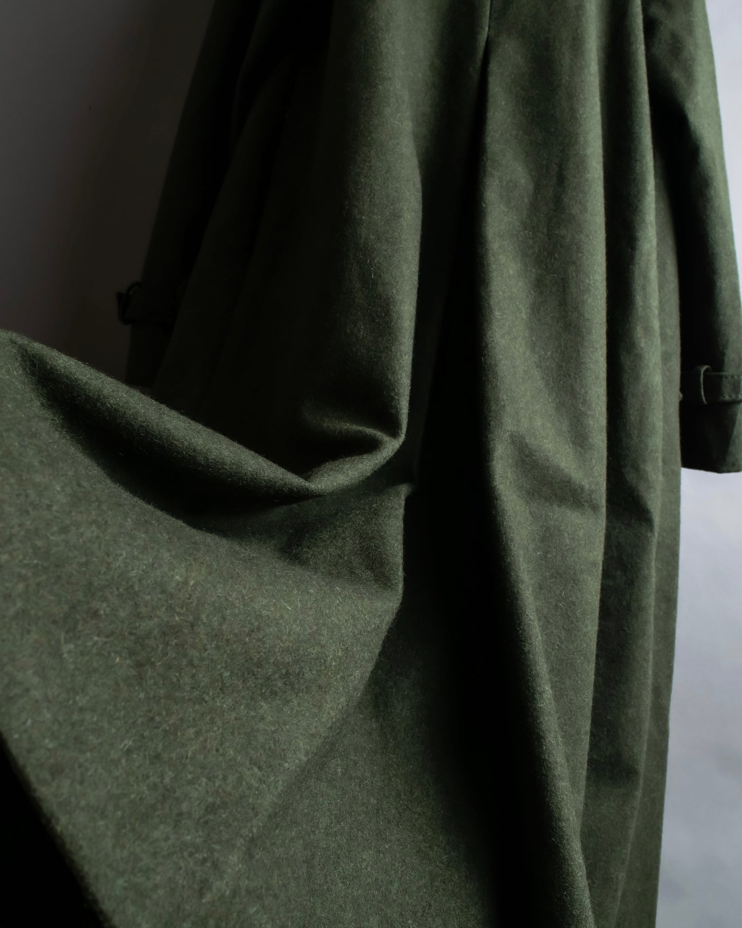 "BAVARIA LODEN" Vintage 2way stand collar wool long coat