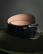 “Maison Margiela” 2016-2022 Clear calendar buckle grained leather belt