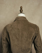 “GIORGIO ARMANI” 90’s-00’s Suede-effect multi-pocket tailored field jacket