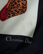 "Christian Dior" Parisian accessory motif silk scarf