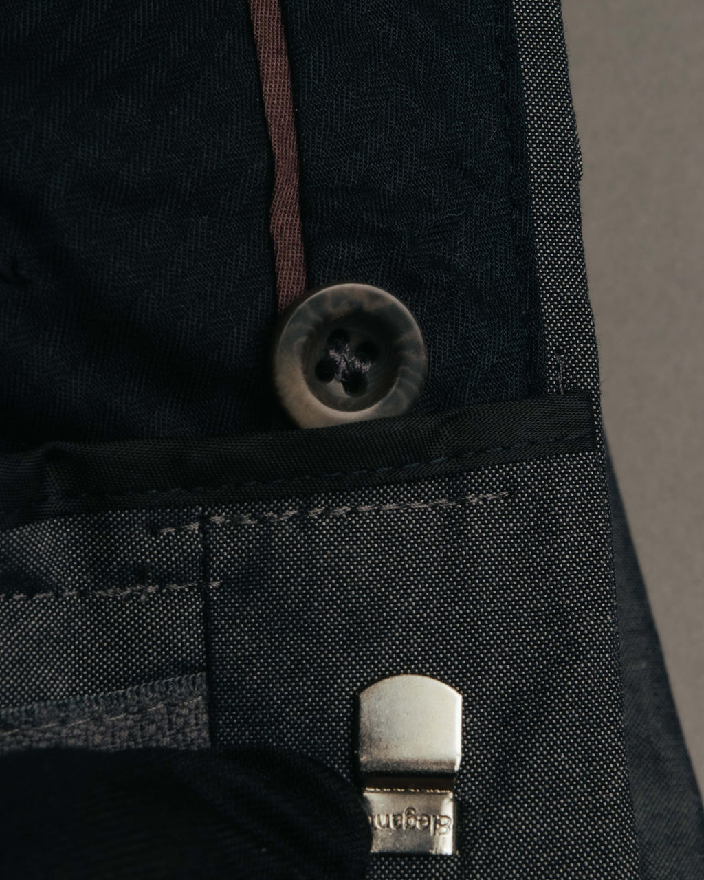 -SPECIAL- “HERMÈS” 1998-00’s Leather trimmed tailored trousers