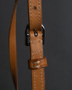 "Ralph Lauren" Metal stud design 2-way leather bag