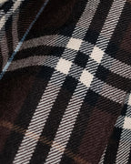 "BURBERRY" Brown tartan check pleated wrap skirt