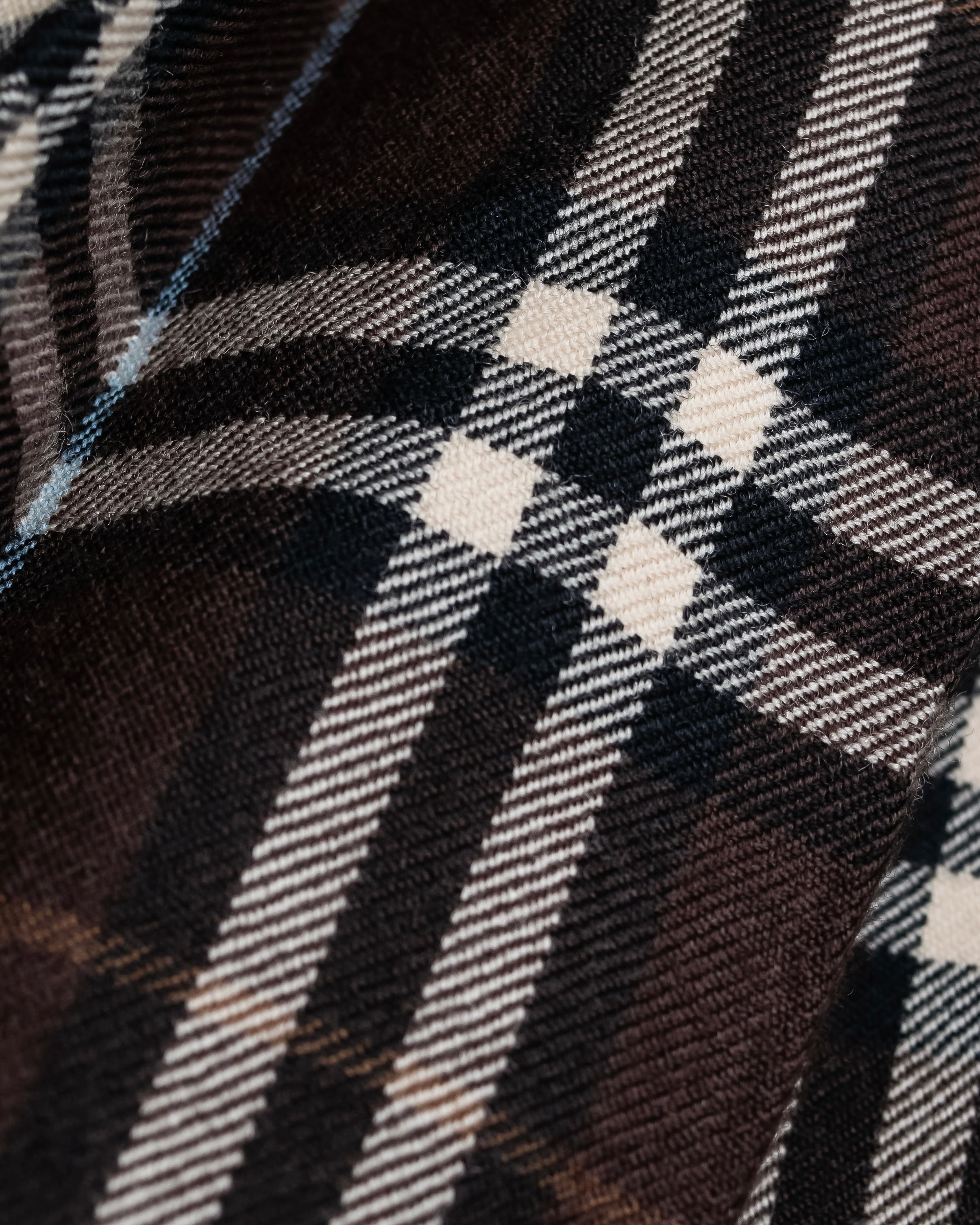 "BURBERRY" Brown tartan check pleated wrap skirt