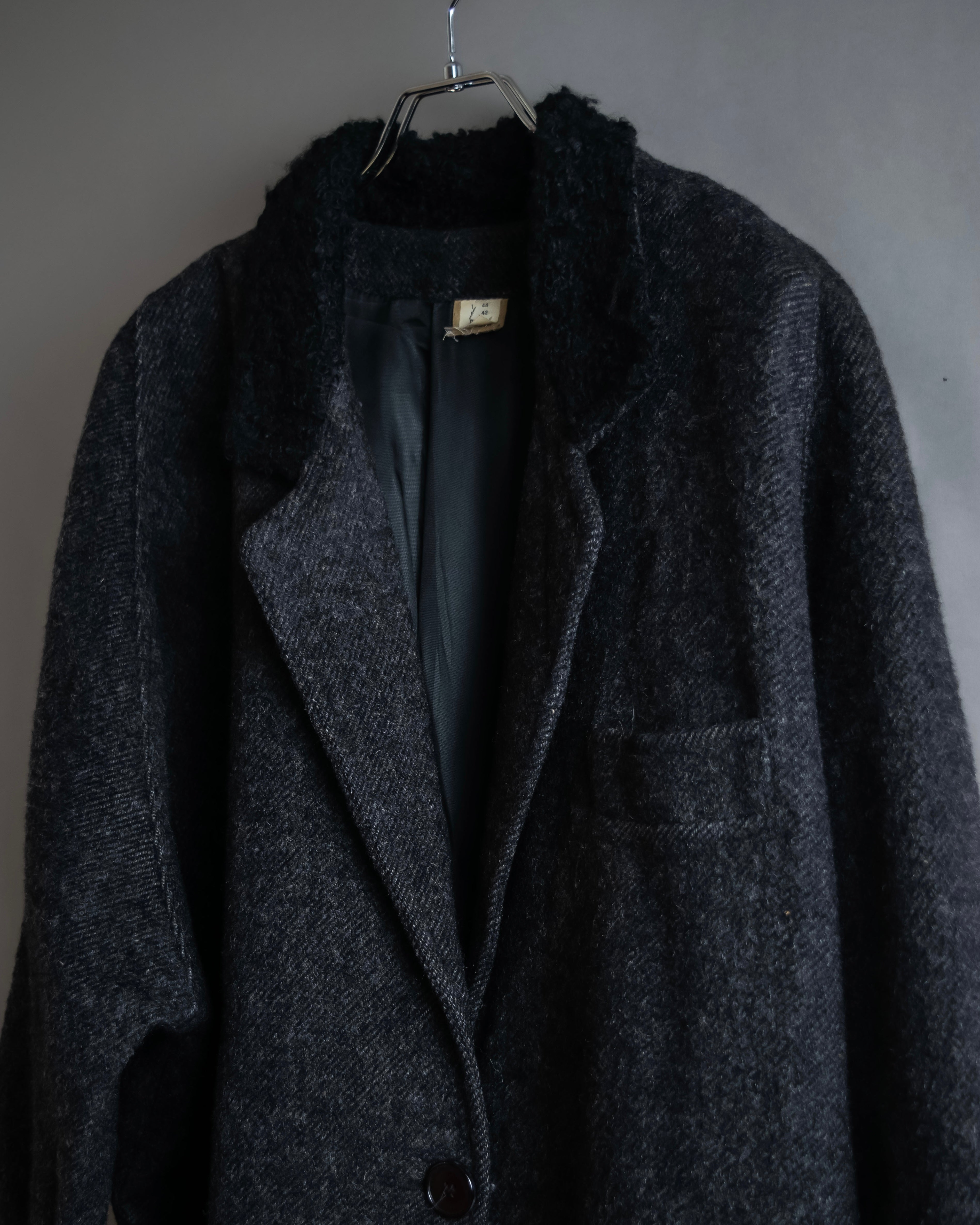 "Vintage fur collar chester coat"