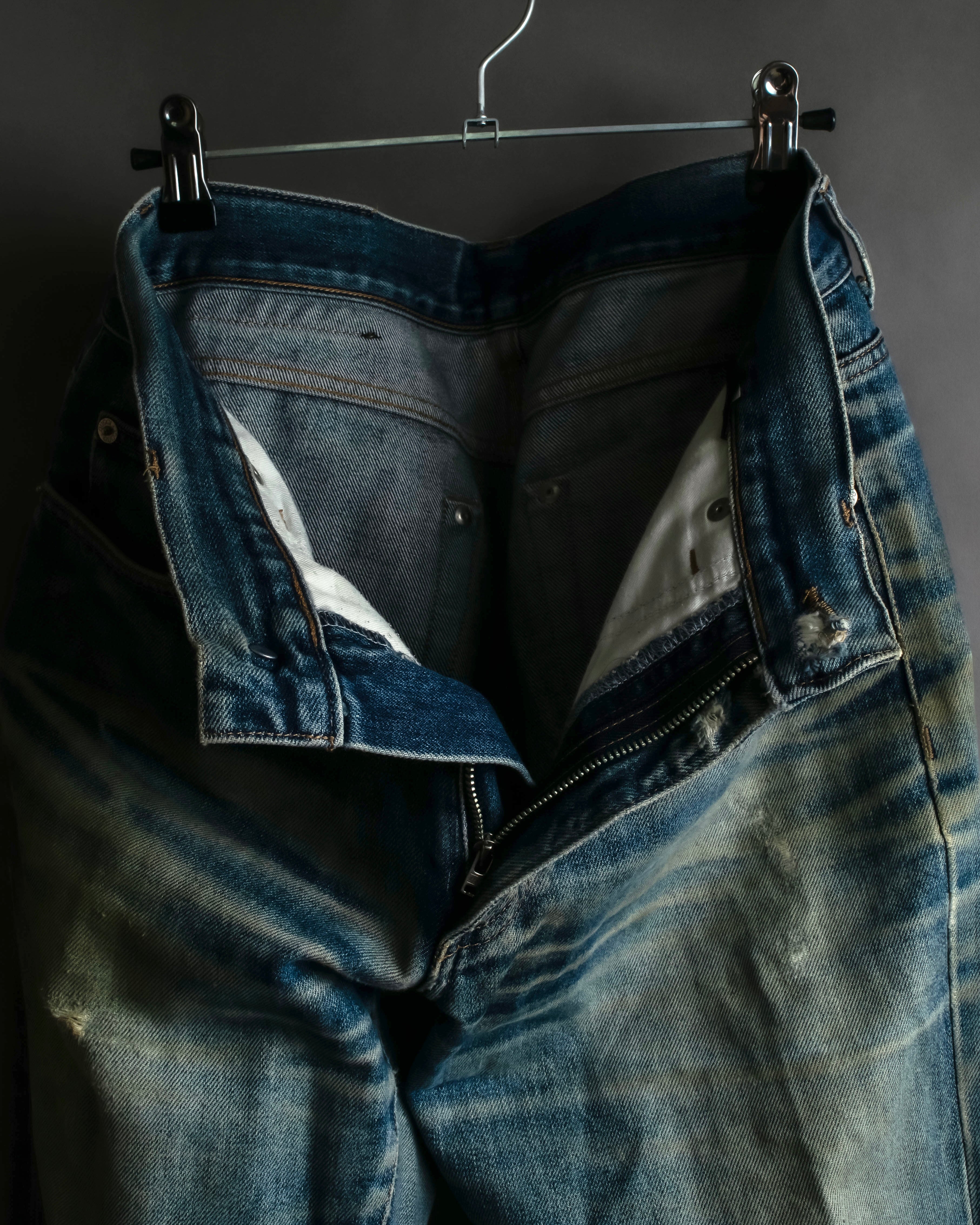 "GUCCI" Gradient fade design tapered denim