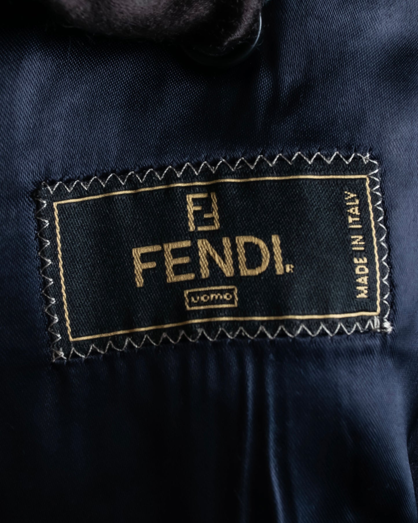 "FENDI" 100% wool oversized maxi length chester coat