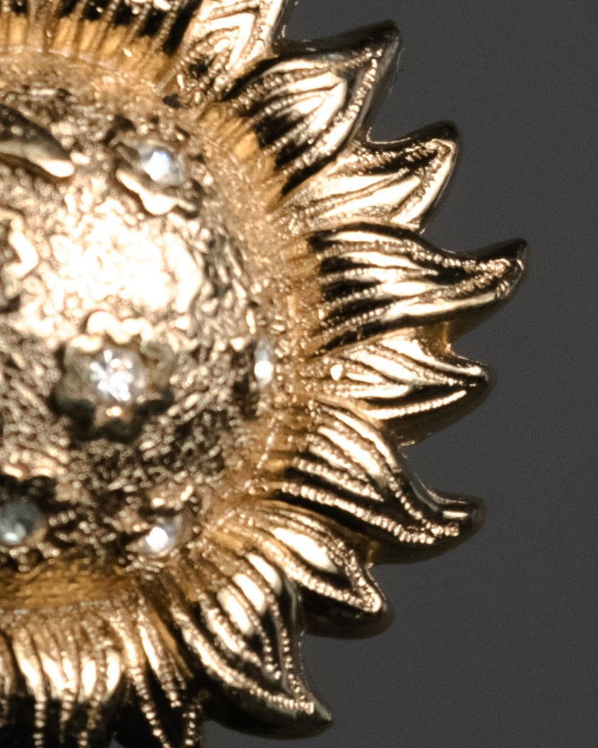 “Christian Dior” 80’s–Early 90’s Sun and moon motif rhinestone brooch