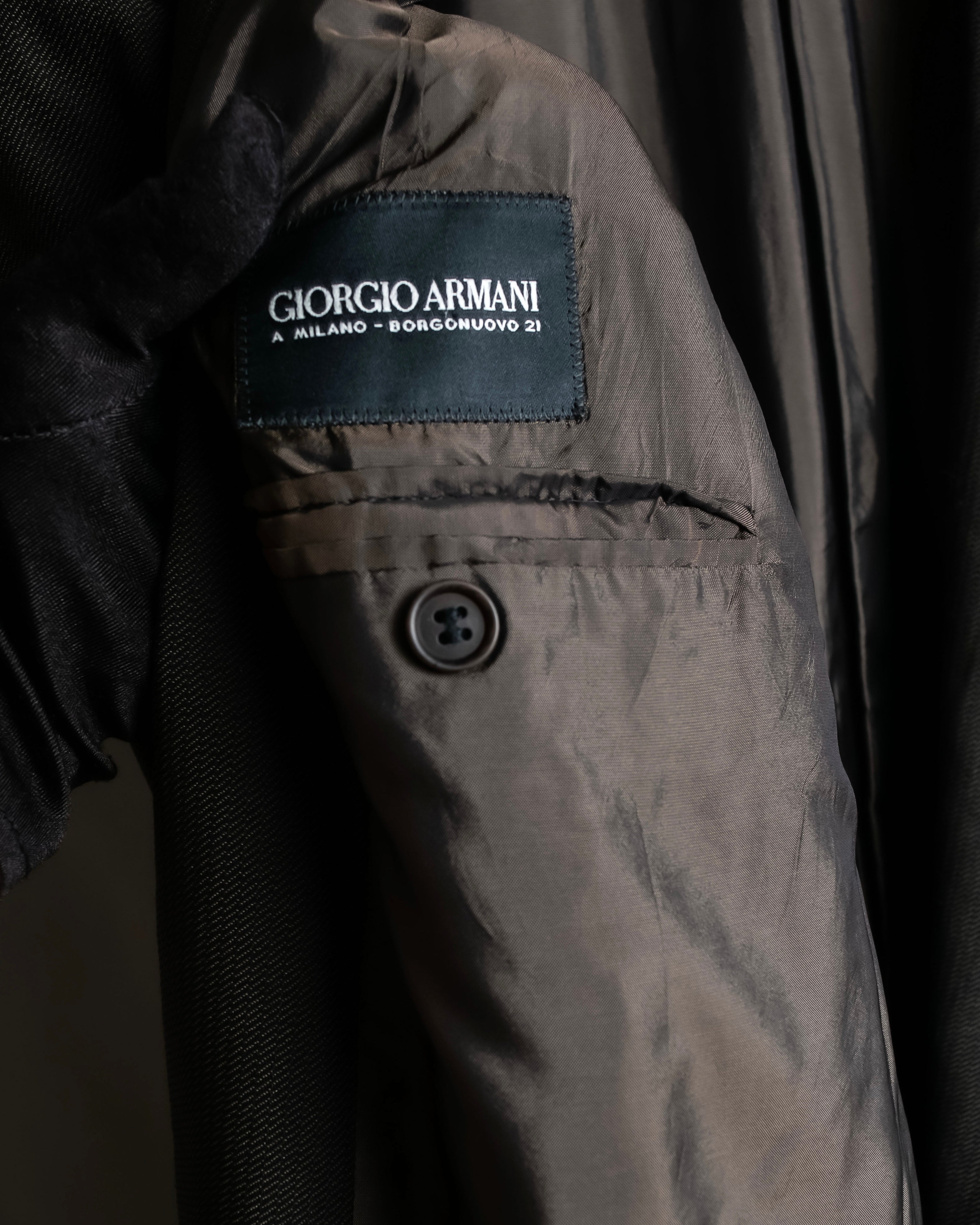 "GIORGIO ARMANI" 90's Oversized brown tailored jacket