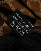 "GUCCI" Chain plaid design silk neck tie