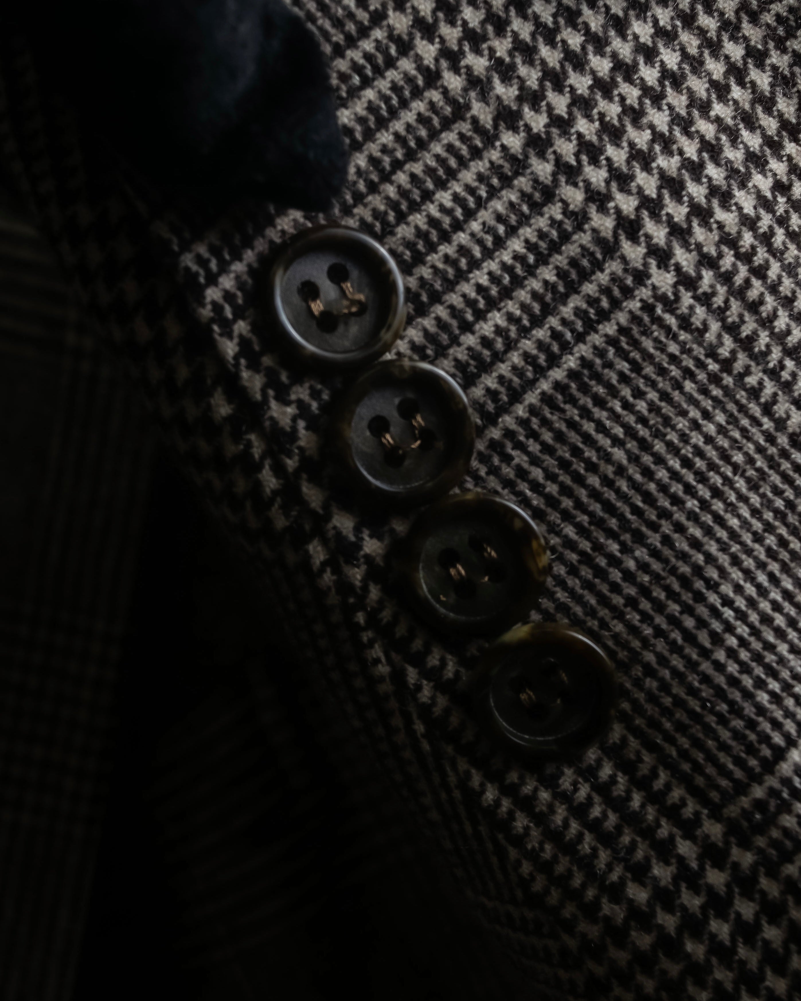 "YVES SAINT LAURENT" Glen plaid oversized wool tailored jacket