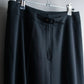 "CHANEL" 100% wool belted wide straight slacks