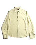 GUCCI/ GG Pattern Designed Silk Shirt Yellow