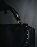 Salvatore Ferragamo Studded Gancini Top Handle Bag