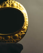 "Christian Dior" Gold cannage compact mirror