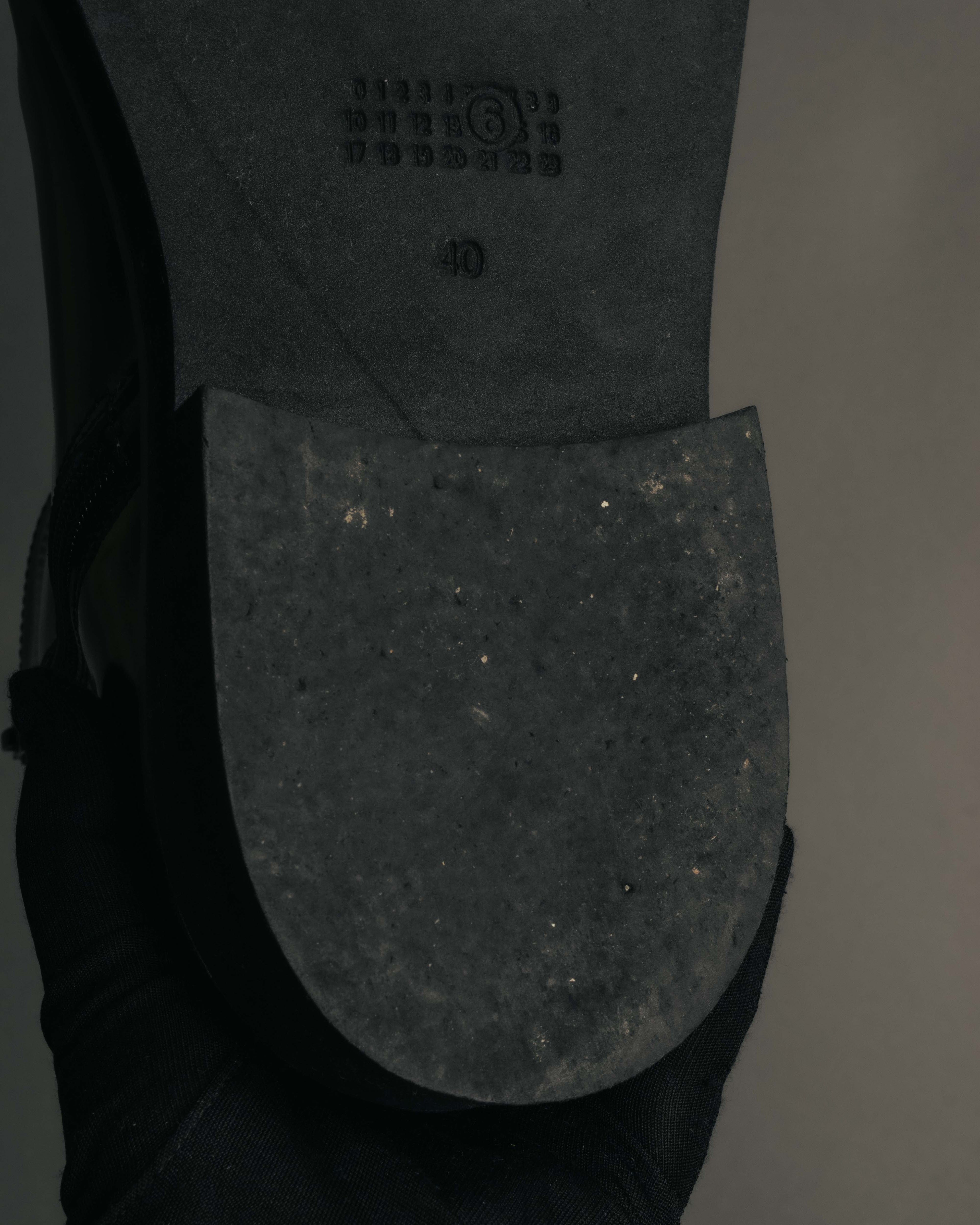 "MM6 Maison Margiela" 2010's Glossy leather side zip ankle boots