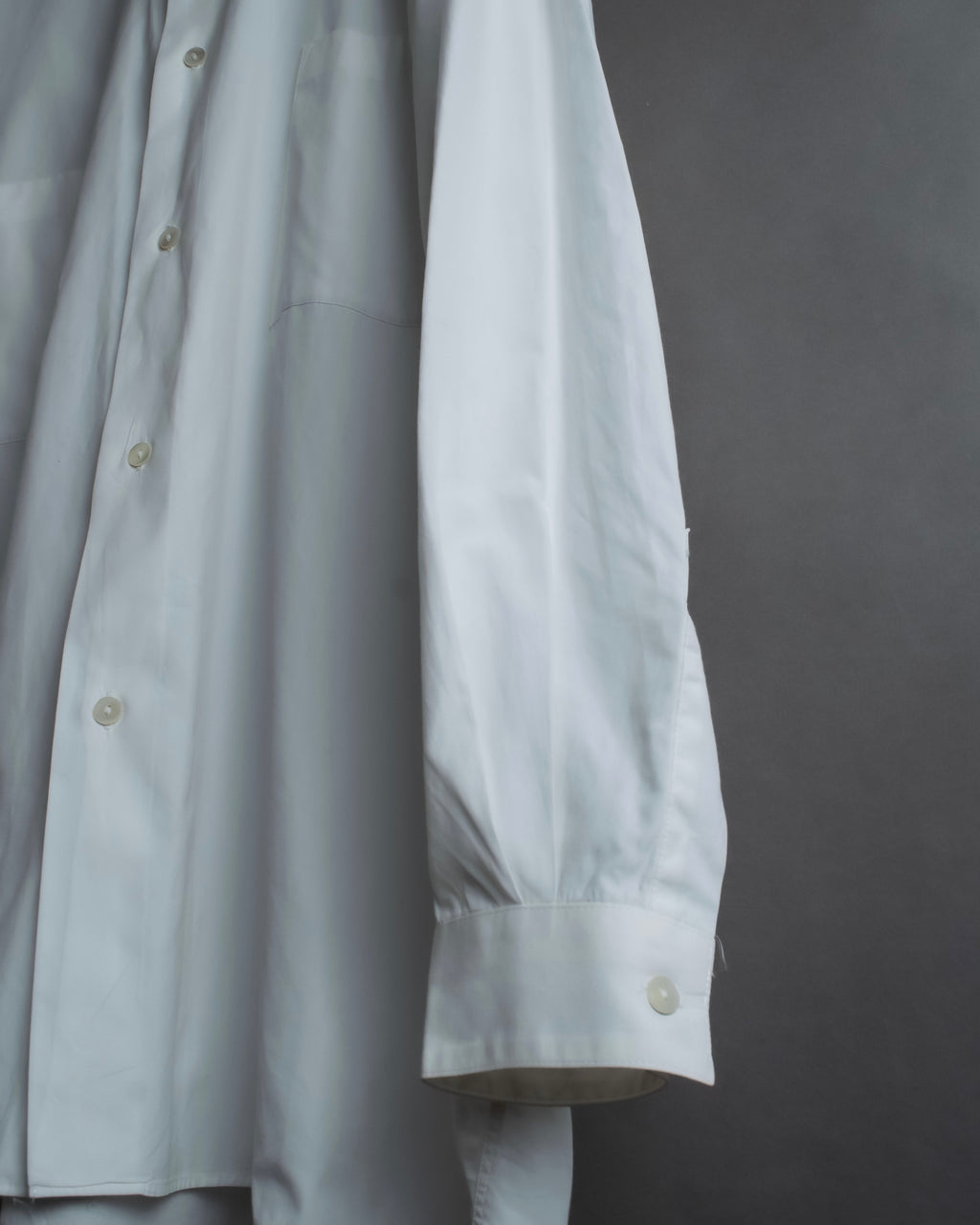 "JEAN PAUL GAULTIER" Cotton poplin stand-collar white shirt