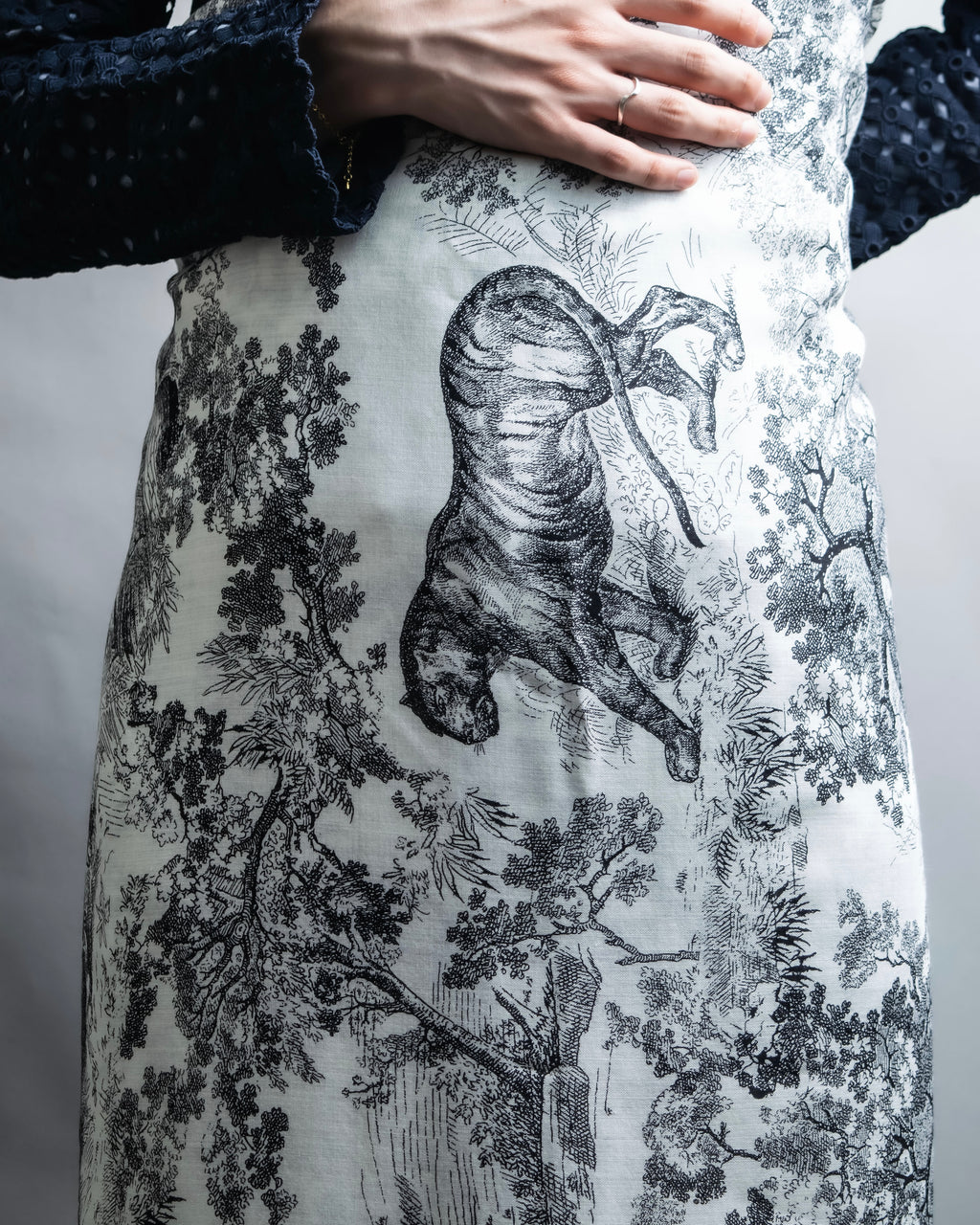 "DIOR" Toile de Jouy Sauvage Scarf