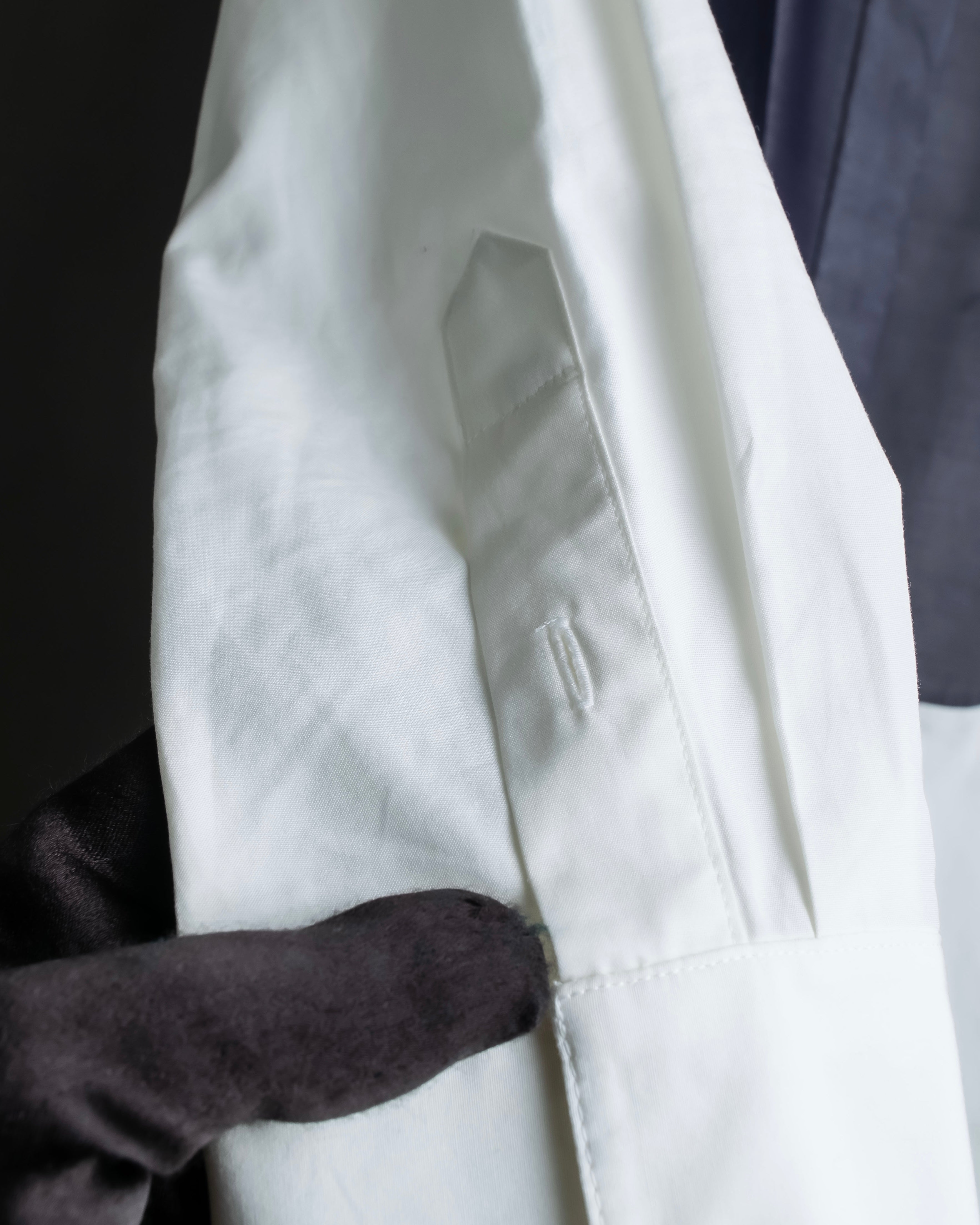 "CELINE" Combination color dress shirt