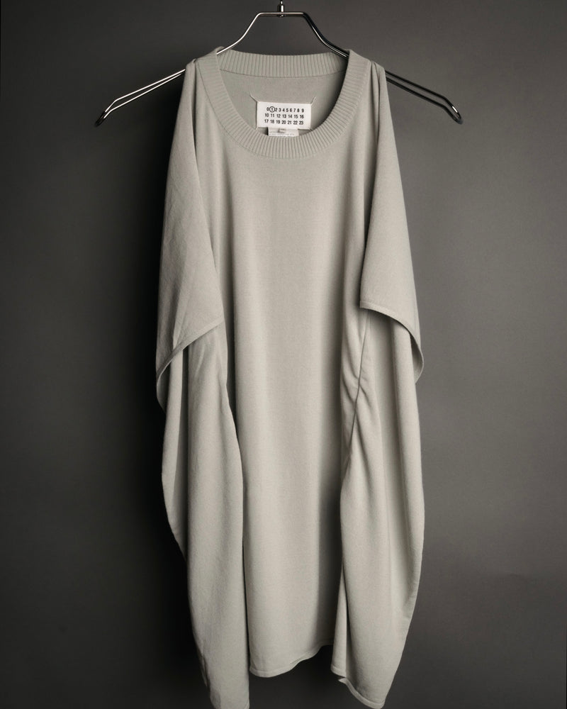 “Maison Margiela” 2015SS deconstructed cape knit top