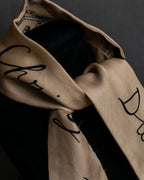 "Christian Dior" Iconic motif silk twilly scarf