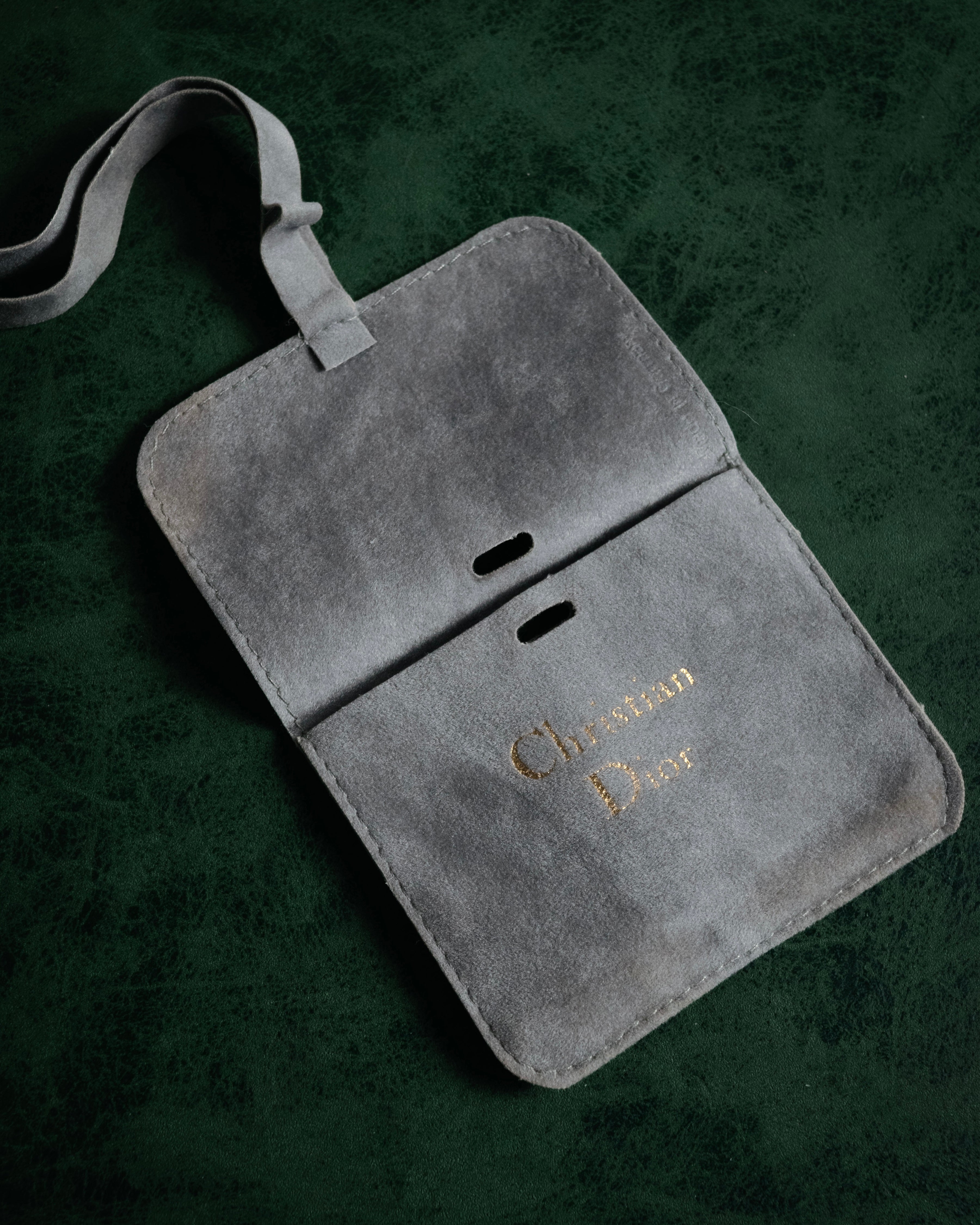 "Christian Dior" 00’s pavé letter charm multi chain bracelet